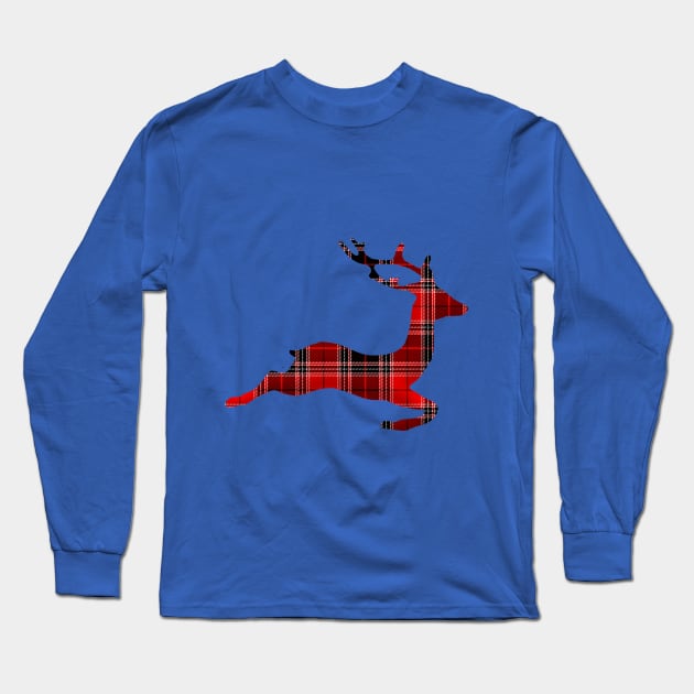 Christmas Running Deer Long Sleeve T-Shirt by holidaystore